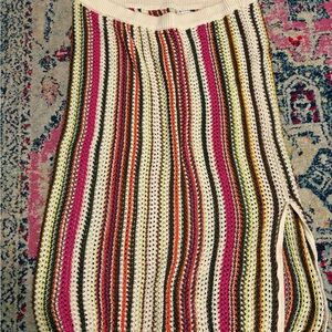 Old Navy Cream and Multicolor Knit Skirt